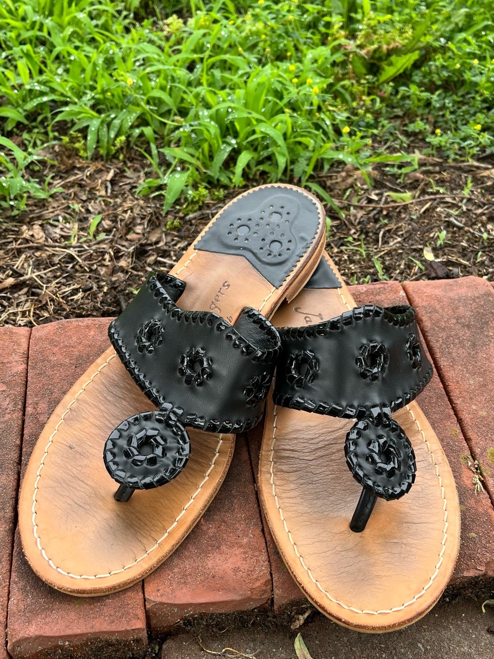 Original Jacks Sandal, Black thong sandals size 9 - Picture 2 of 6
